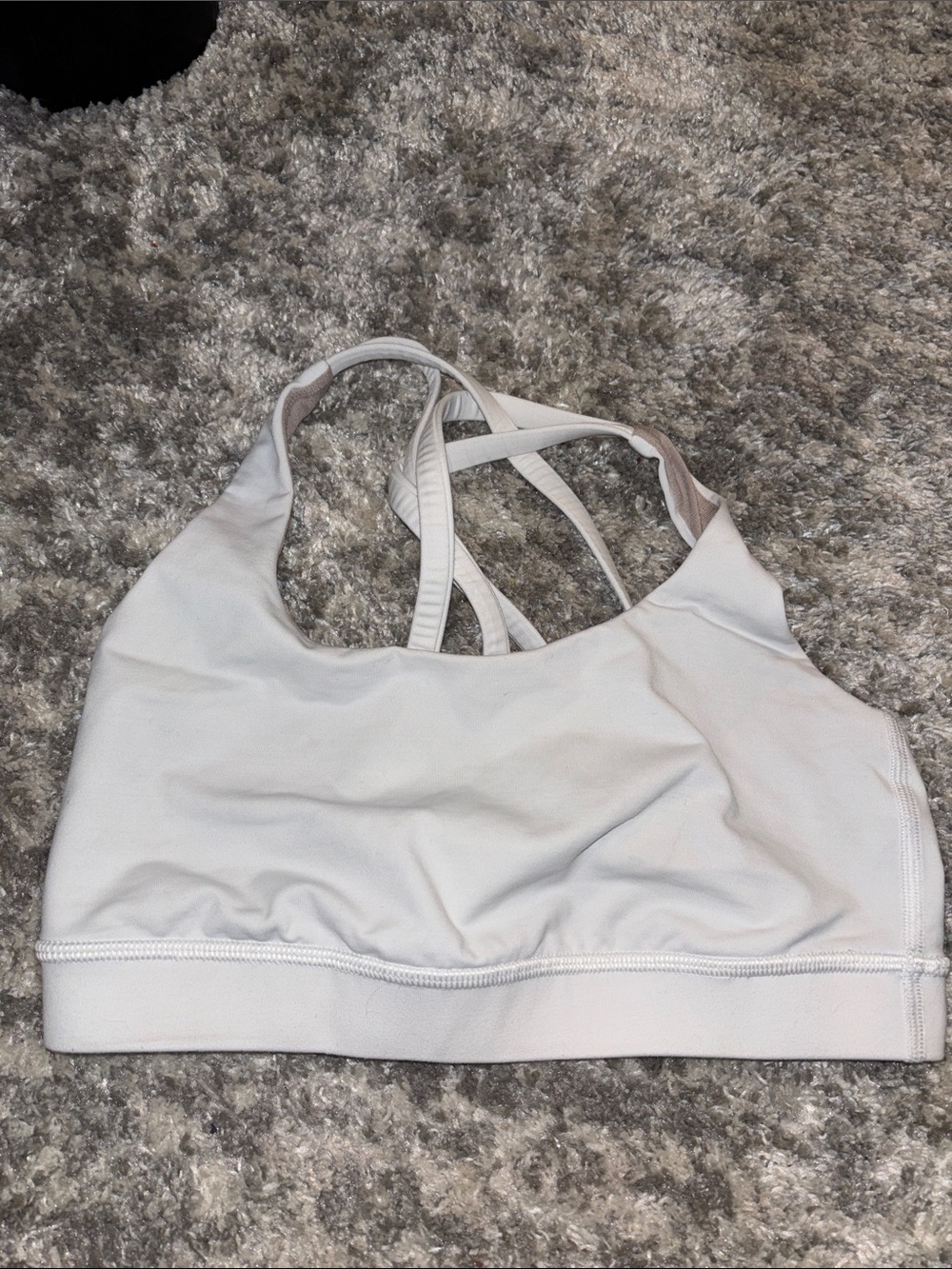 lululemon athletica Cream Crossback Sports Bra